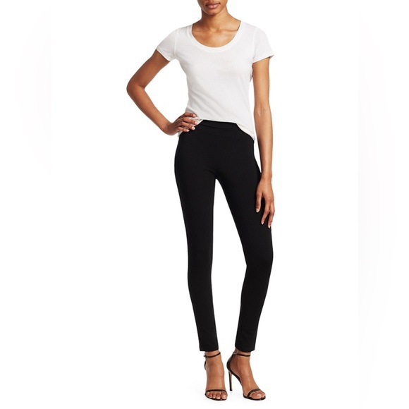 THEORY women’s black Shawn C Fixture Ponte Leggings size medium - Picture 3 of 13